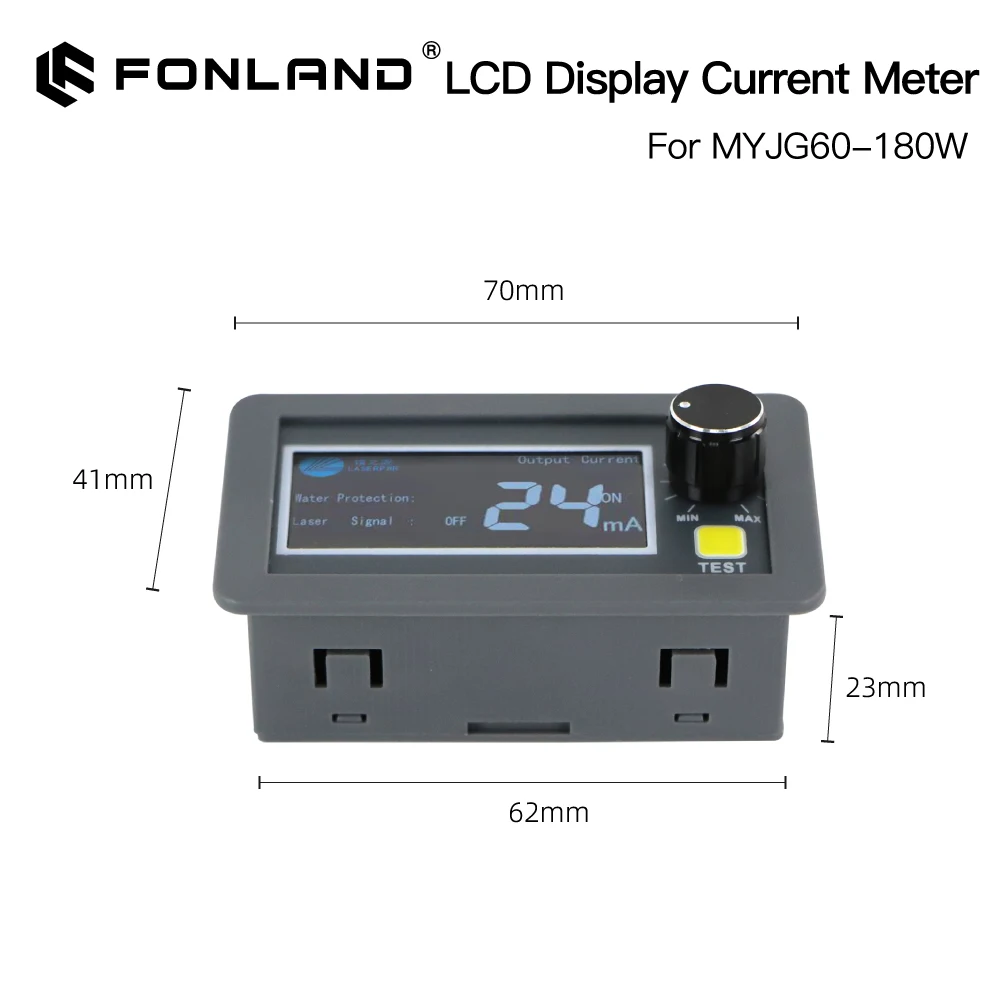 Imagem -04 - Fonland-lcd Display Co2 Medidor de Corrente Tela Externa para Série Myjg hy Fonte de Alimentação a Laser 100w e 150w