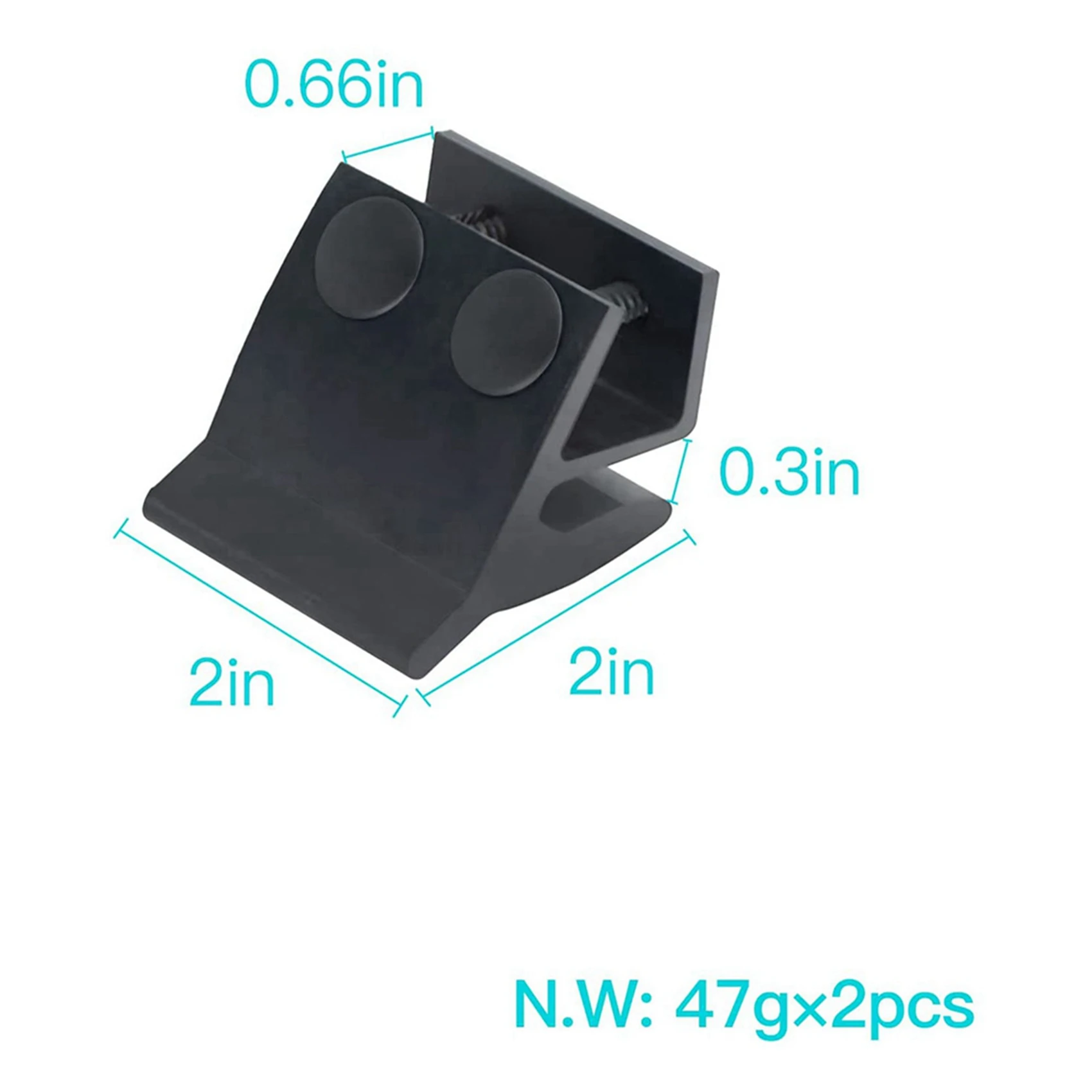 2X Klip Penahan Kaca Depan Kereta Golf untuk Preseden Mobil Klub Cocok untuk Tabung Kereta Golf 1X1 Inci, 103677101