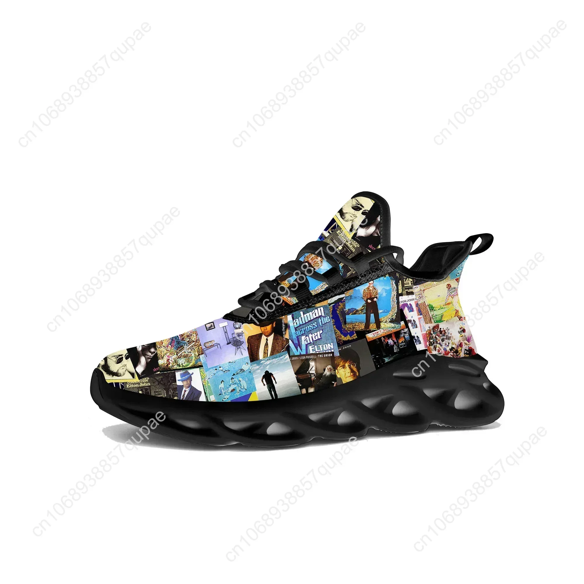 Elton John Singer Flats Sneakers Mens Womens Sports Running Shoes High Quality Sneaker Lace Up Mesh Footwear Tailor-made Shoe - view 3