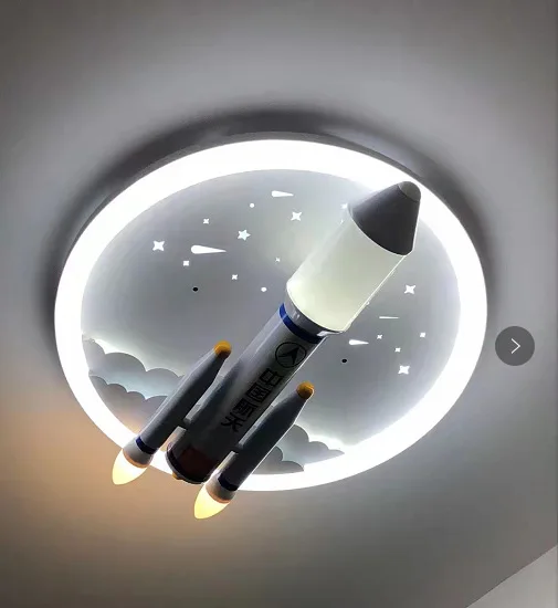 Cartoon Children Room Led Ceiling Lights Boy Girl Princess Rocket Astronaut ceiling lamp Bedroom Eye Protective Decor Lighting