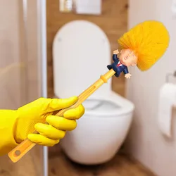 Donald Trump Toilet Supplies Bathroom Cleaning Tools Trump Toilet Brush Funny Gift Home Hotel Bathroom Cleaning Accessories