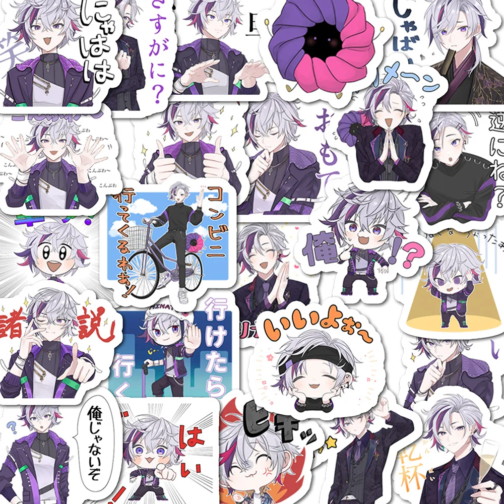 24 Uds pegatinas de dibujos animados Fuwa Minato decoración de personajes coloridos teléfono móvil iPad taza de agua monopatín maleta pegatinas de grafiti