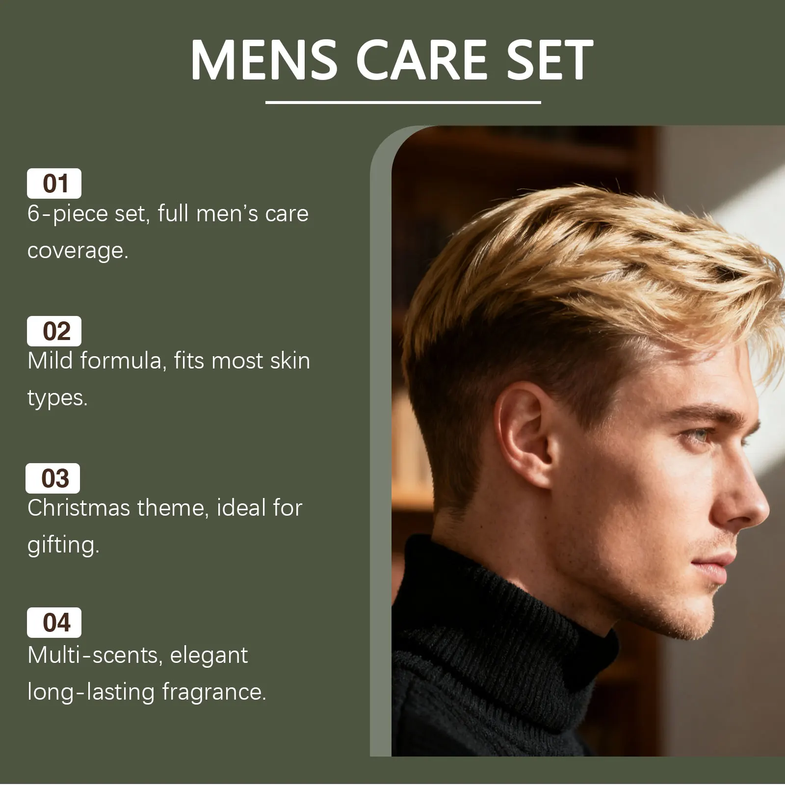 مجموعة العناية الشخصية للرجال مجموعة شامبو اللحية وبلسم غسل الجسم بلسم اليد مجموعة هدايا الكريسماس للرجال مجموعة صناديق العناية بالبشرة المغذية