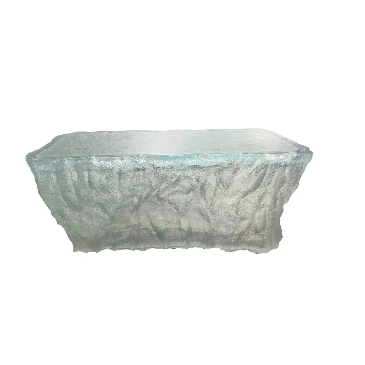 *Transparent Luminous Resin Dining Table Home Furniture Contemporary Design Modern Appearance for Hotel Villa Dining