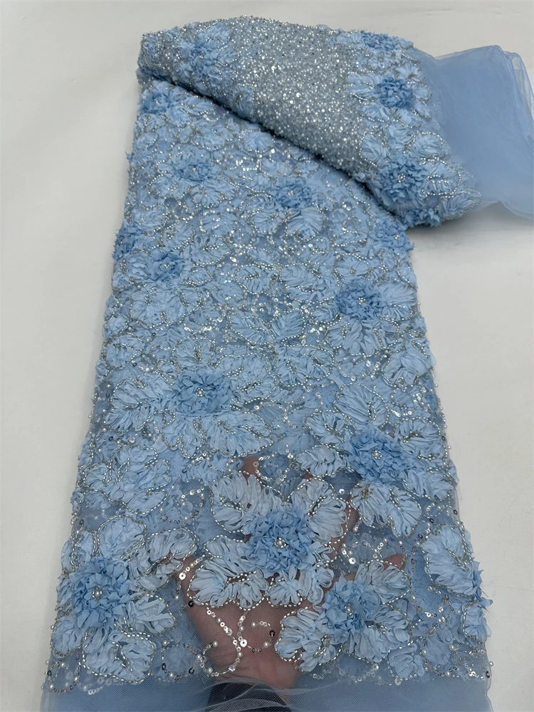 2025 أحدث الفرنسية ثلاثية الأبعاد تول أقمشة الدانتيل مطرز عالية الجودة الأفريقي صافي شبكة أقمشة الدانتيل مع الترتر لفساتين الحفلات المسائية