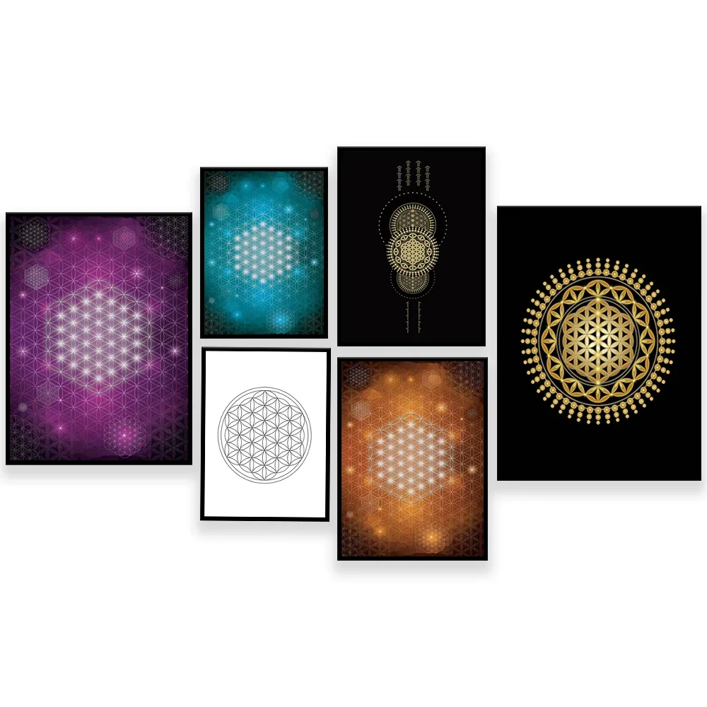 Flower of Life Wall Art Print, Sacred Geometry, Kabbalah, Wall Art Print Vertical Poster