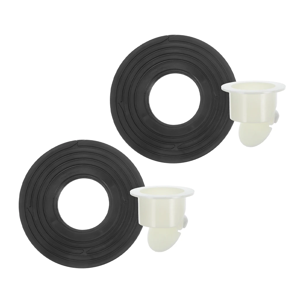 

2pcs Black Large Round Deodorant Floor Drain Core Sink Bathroom Strainer Filter Plastic Anti Clogging Durable Easy Installation