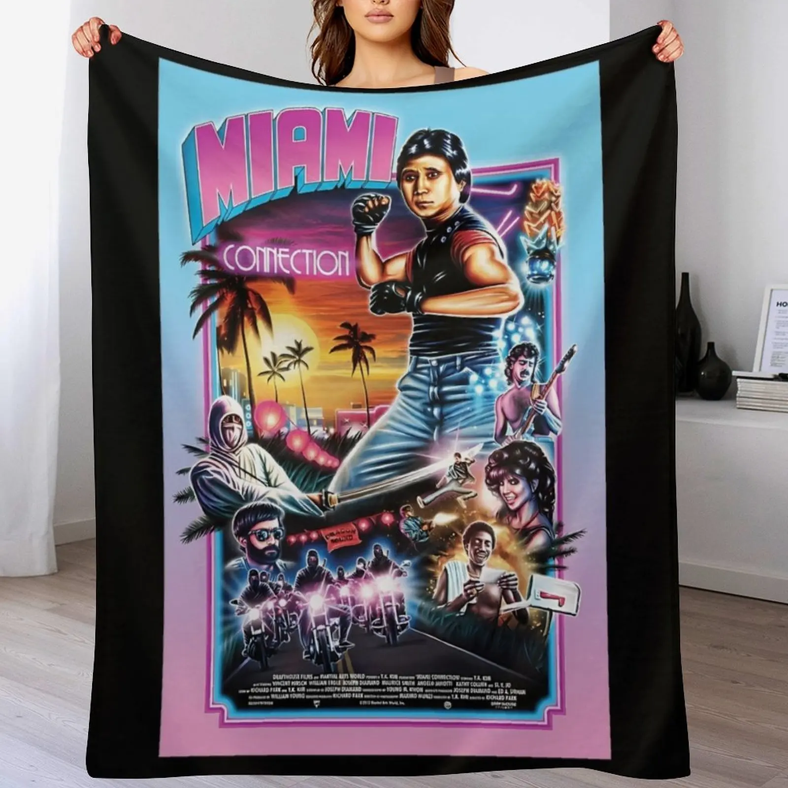 

Miami Connection Throw Blanket Lightweight Cozy Blanket for Bed Sofa