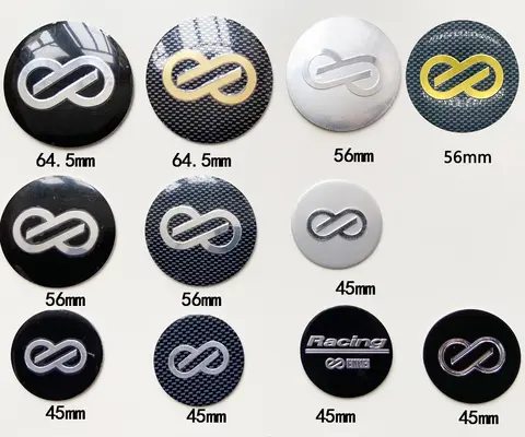 ENKEI 레이싱 허브 캡 알루미늄 스티커에 대 한 4 개/몫 45mm 56mm 64.5mm 자동차 휠 센터 캡 엠 블 럼 스티커