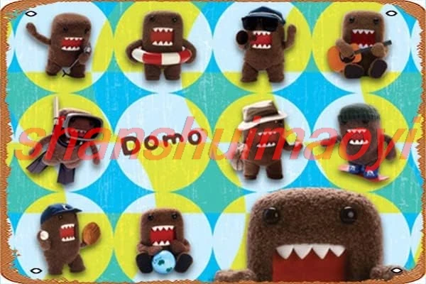 Zuhhgii Domo Collage Vintage Music Metal Tin Signs Retro Plaque Funny Poster for Home Musical Bar Pub Cafe Wall Kitchen sha sign