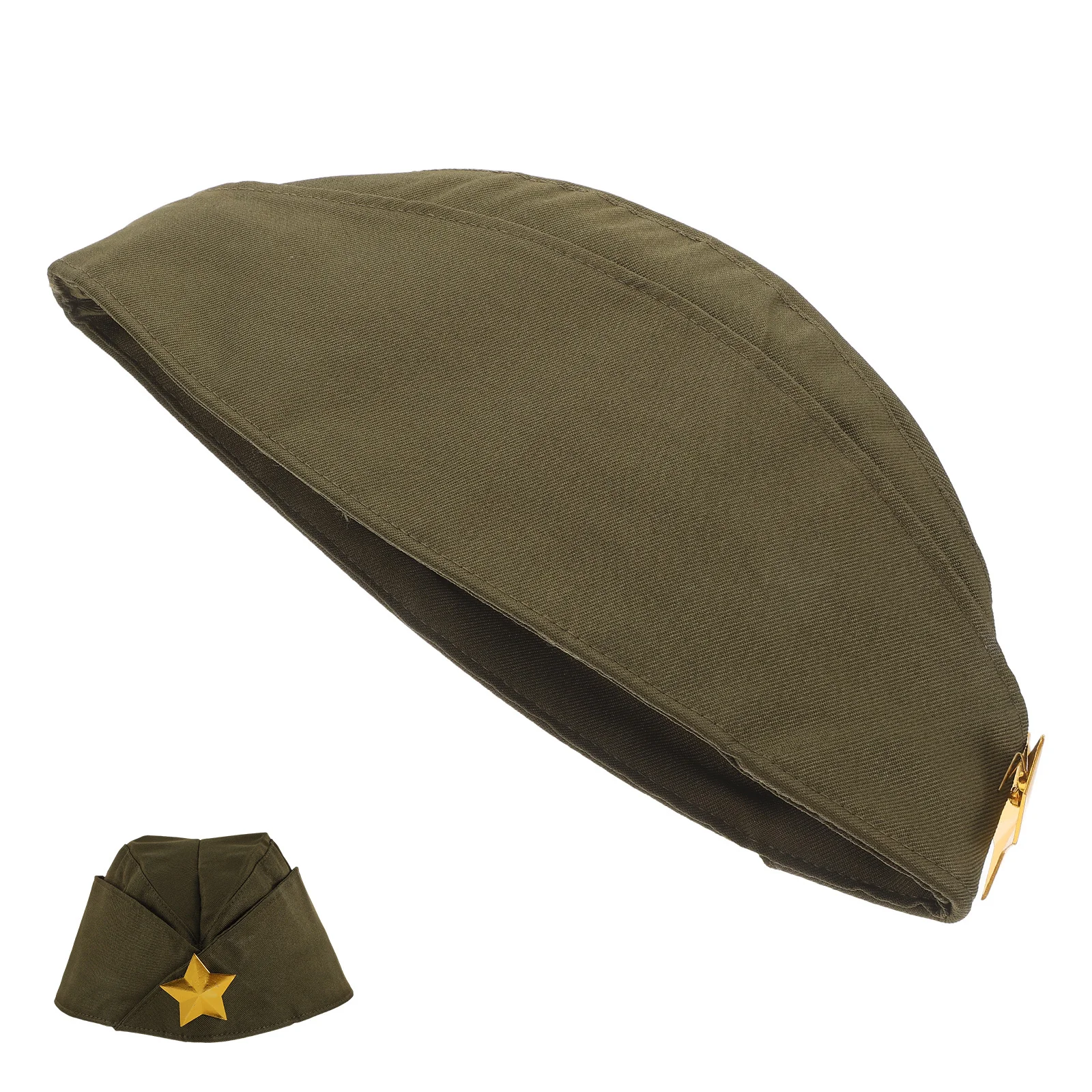 

Military Green Sailor Dance Hat Lightweight Tricorne Stage Performance Headwear Party Square Dance Cosplay Costume Berets Cap