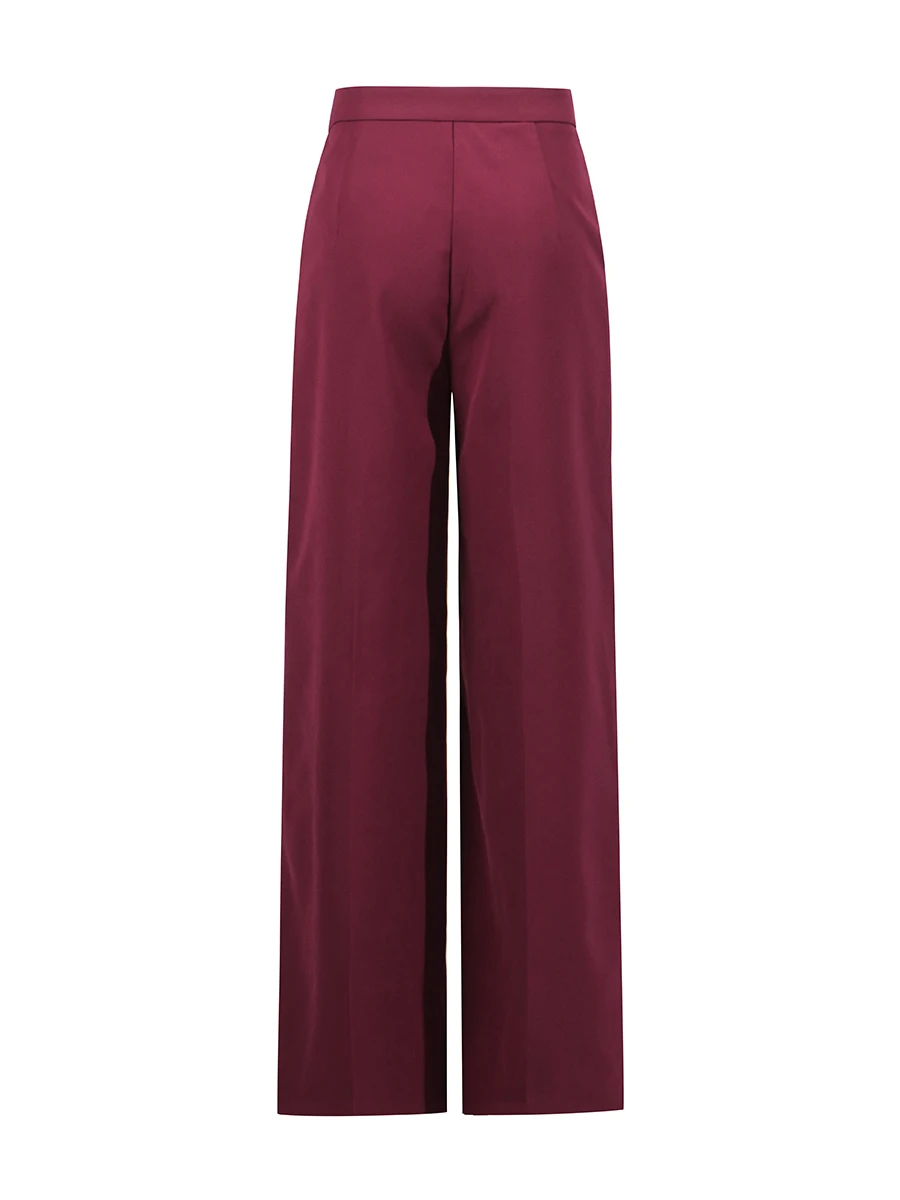 TWOTWINSTYLE, conjuntos lisos de dos piezas para mujer, abrigo tipo túnica de manga larga con solapa, pantalón de pierna ancha de cintura alta, conjunto elegante, ropa de estilo Fshion