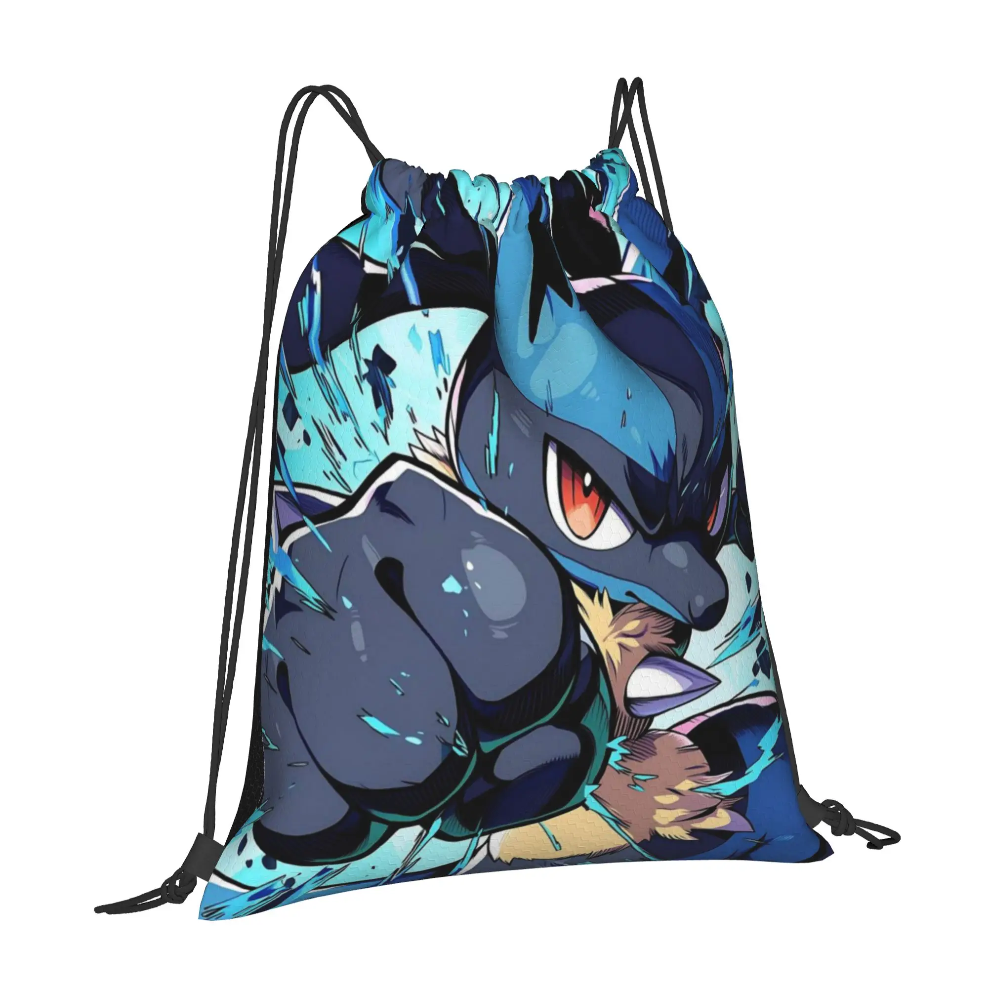 For travel Pouch pokemon  Kawaii Drawstring Bags Travel Shoe Clothes Storage Multi-function Teen Portable Rucksack