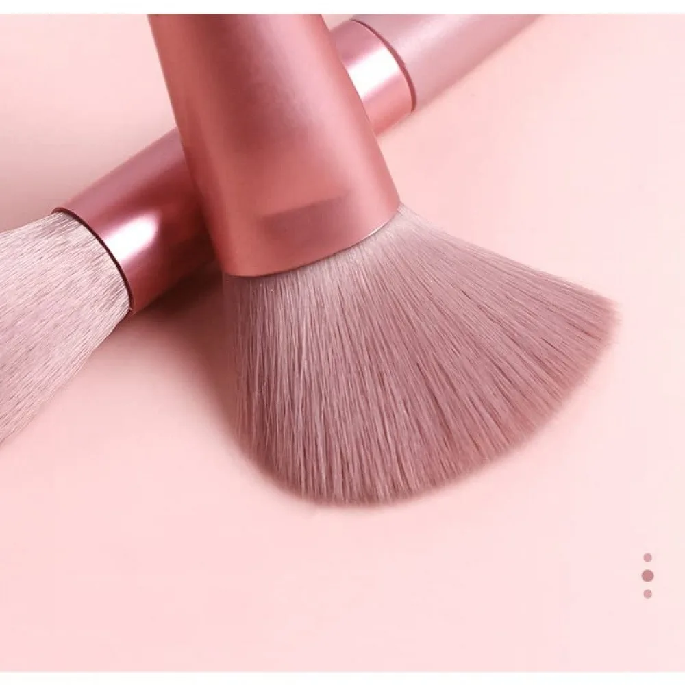 16 Pack Travel Makeup Brush Set, Mini Portable Full Face Cosmetic Brush Kit with 8 Essential Tools, Synthetic Fiber Face Powder Blush Foundation Blending Brushes (Random Colors)