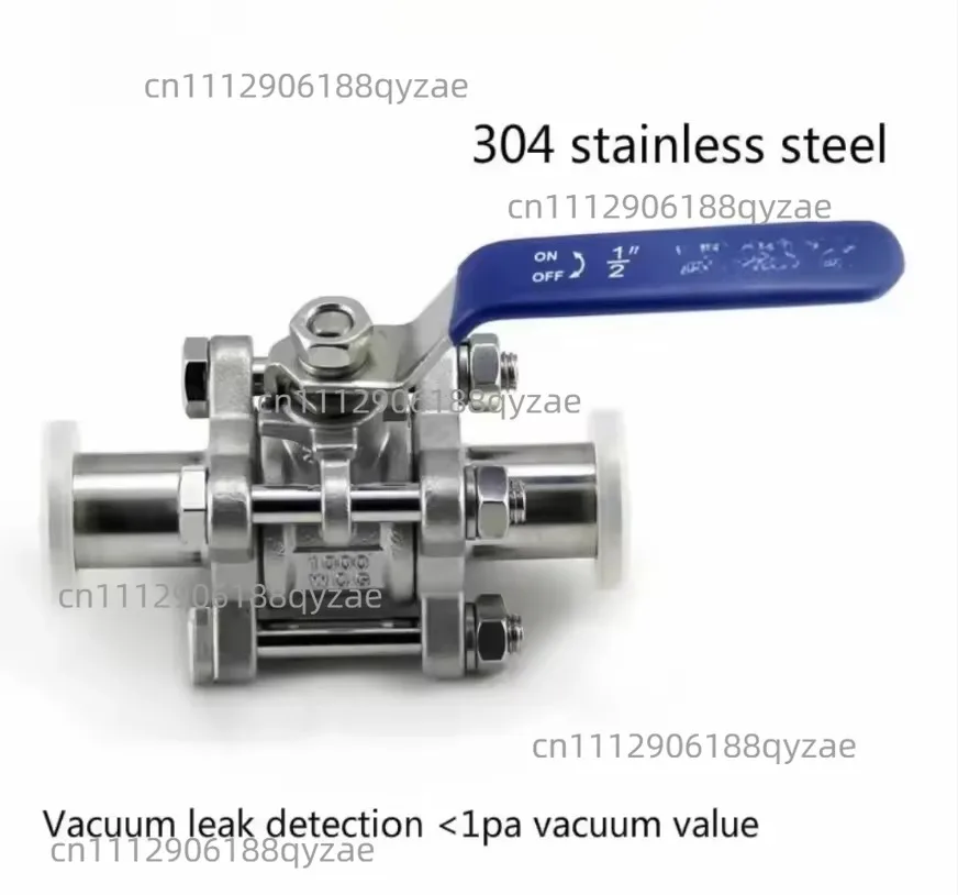 High Vacuum Ball Valve - 304 Stainless Steel GU-KF16/KF25/KF40/KF50 Manual Quick Install Valve