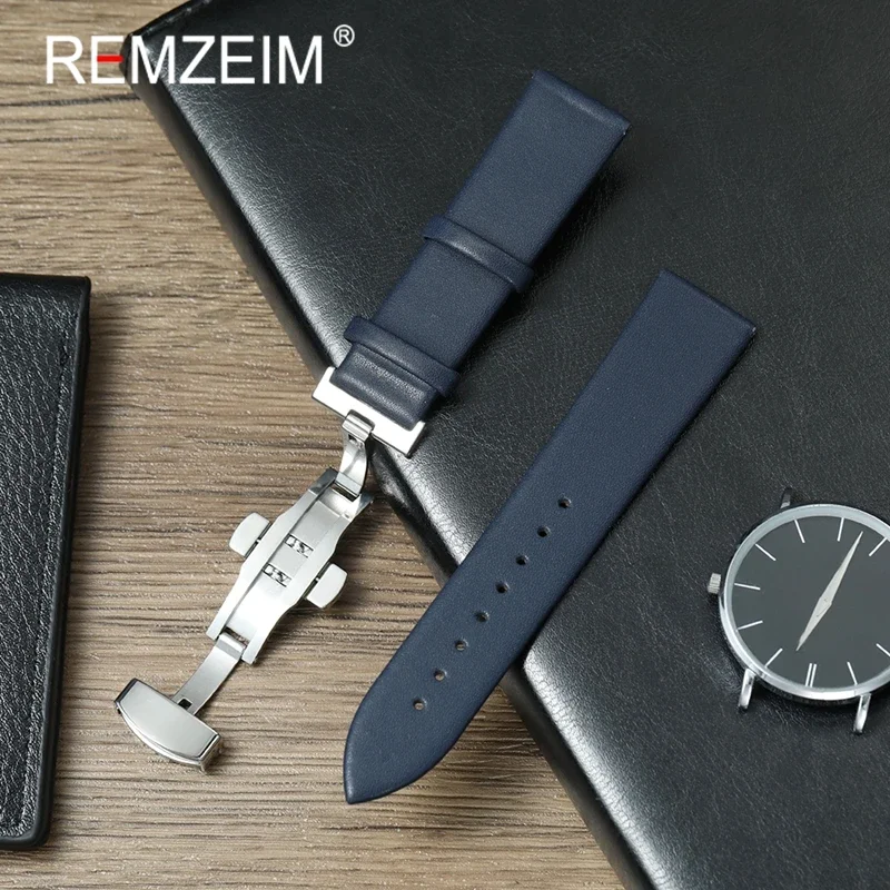 أخضر أحمر أبيض أزرق لينة بولي Leather ساعة يد جلدية الفرقة 18 مللي متر 20 مللي متر 22 مللي متر ساعة اليد سوار عادية فراشة مشبك حزام ساعة اليد