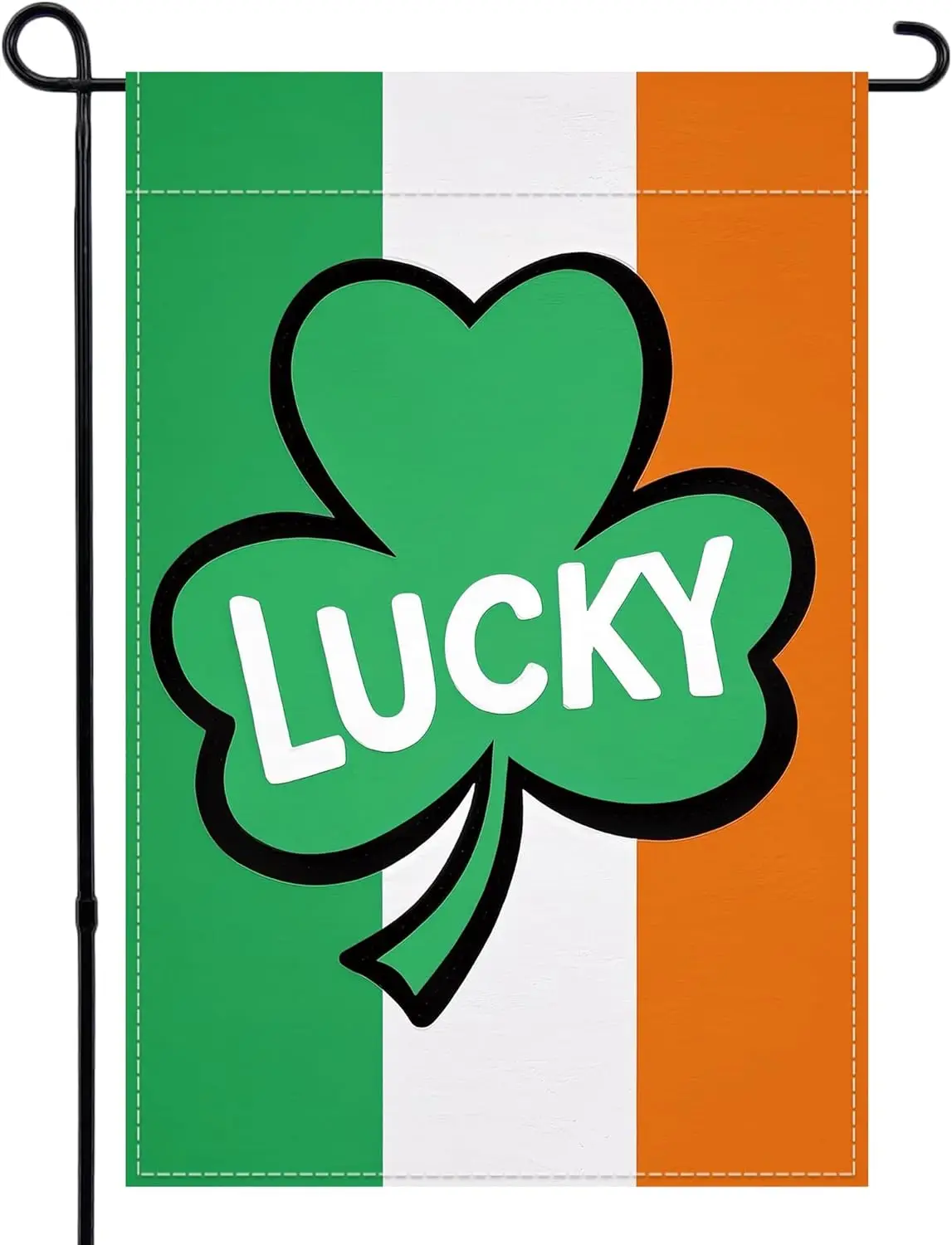 St Patrick's Day Garden Flag 12x18 Inches Double Sided Yard Ireland Luck Shamrock Clover Themed Polyester Holiday Outdoo XAA SSL