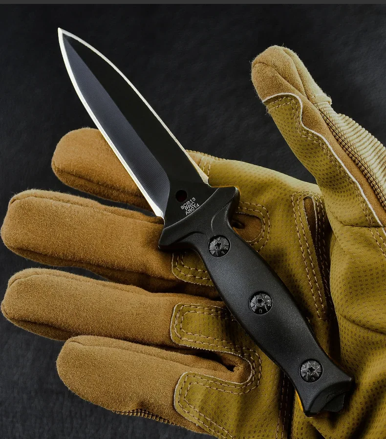 Outdoor Survival Knife Tactical High Hardness Sharp Straight Blade Wilderness Camping Defense Pocket Tool