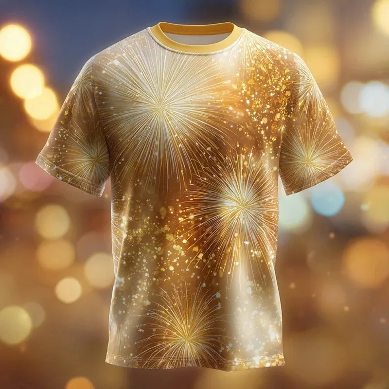 Camiseta divertida con diseño de burbujas de cerveza para hombre, camisetas con estampado 3D de fuegos artificiales de nube, camisetas informales holgadas de manga corta con cuello redondo, camisas Unisex