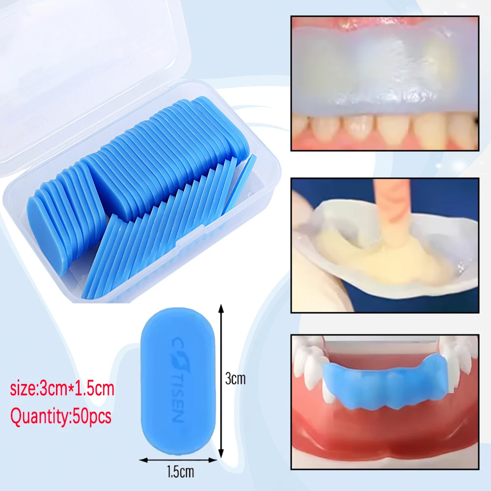 

Dental Thermoplastic Polymer Sheets 50pcs Easy Mold for Quick Crown Impressions Orthodontic Lab