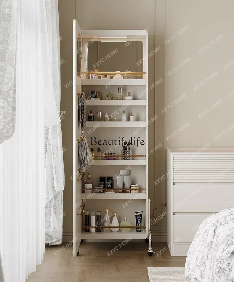 

A Full-Length Mirror New Bedroom Movable Rotating Floor Makeup Full-Length Mirror