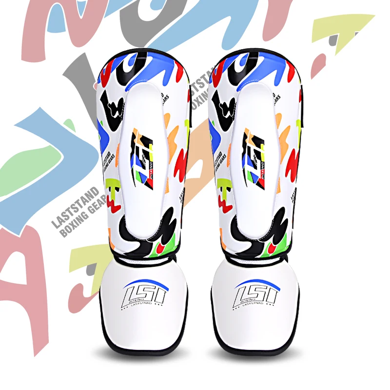 3-9Y Kids Shin Support Leggings Boxing Instep Guards MMA Muay Thai Karate Kickboxing Leg Protector Training Equipment DEO