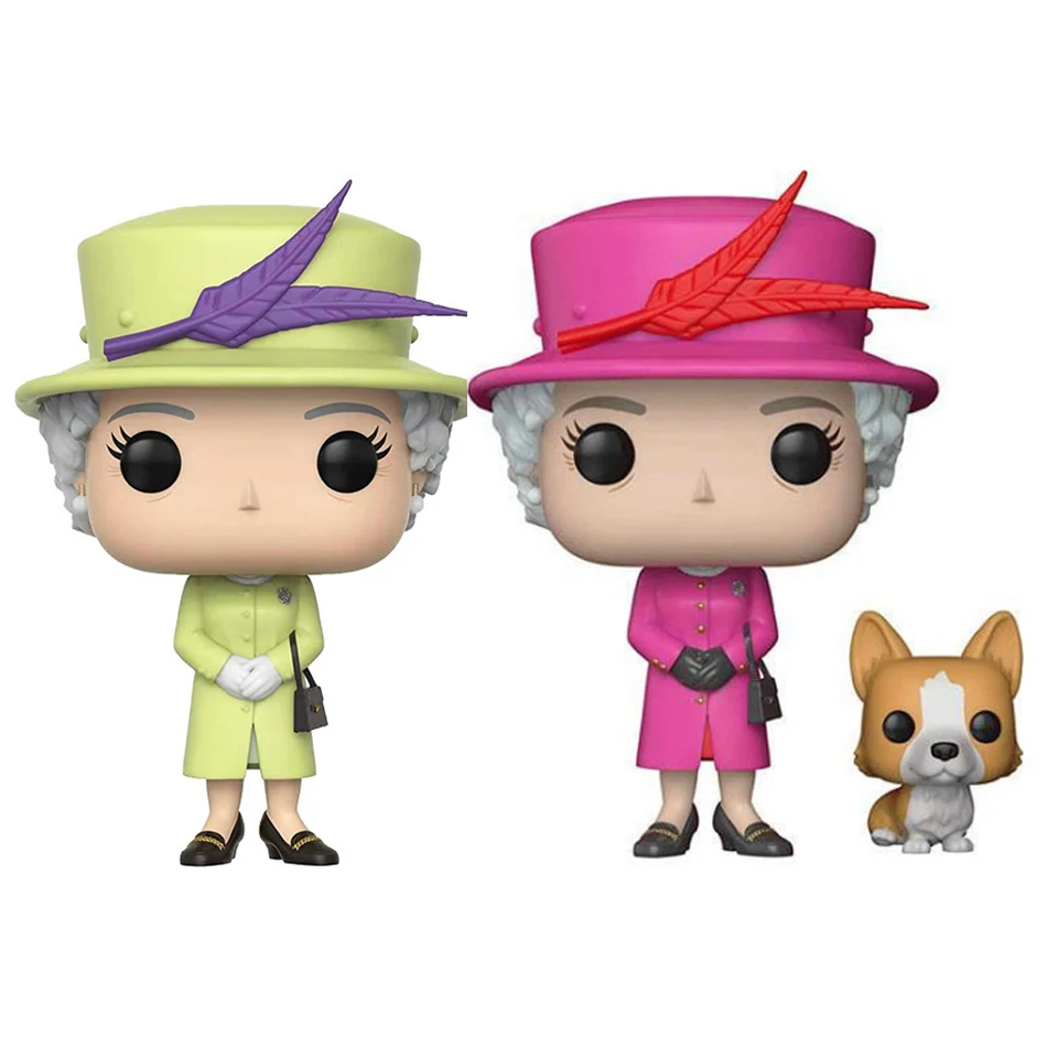 New Queen Figure Elizabeth II With Dog Ornaments Action Collectible Figure Queen & Corgi Model Decoration Crafts Chrismas Gift