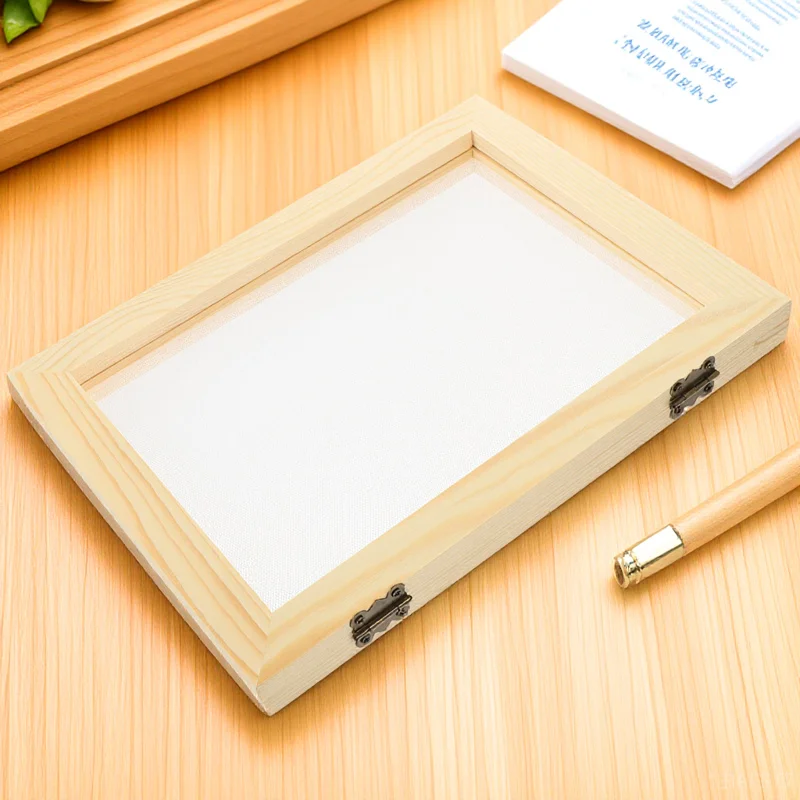 

Wooden Paper Making Frame Pine Mesh Screen Durable DIY Educational Science Handmade Paper Making Tool Wooden DIY Frame