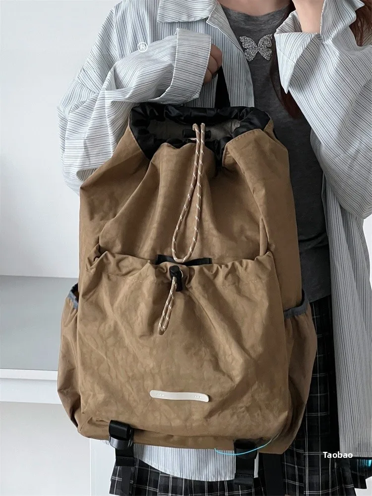 ex Lightweight Dstring Bapa Sports Climbing Travel Bag Small up Tour College Student Bookbag Big Orange 