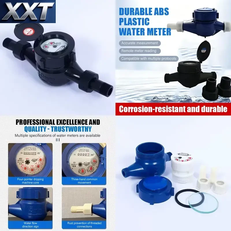 XXT Plastic Multi Jet Digital N-type Water Meter Dry Register Design Threaded Connection High Performance OEM Customizable