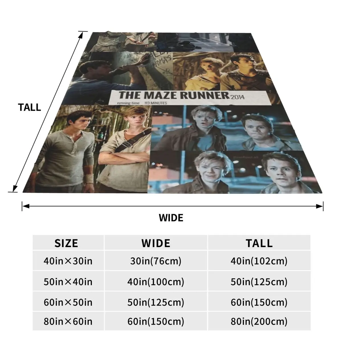 The Maze Runner Photo Collage Blanket American Film Warm Soft Plush Throw Blanket For Home Decor Flannel Bedspread Bed Cover