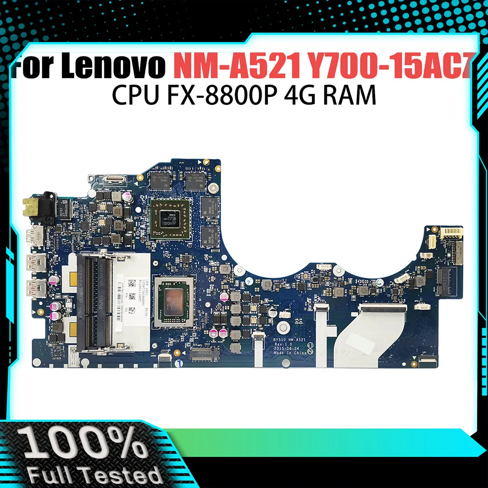 

NM-A521 Mainboard For Lenovo Ideapad Y700-15ACZ Motherboard CPU FX-8800P V4G 100% Tested Ok