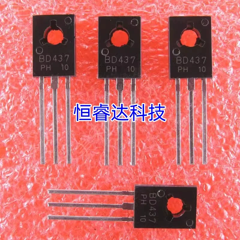 10pcs/Lot Bipolar (BJT) Transistor NPN 45V 4A 3MHz 36W Through Hole TO-225AA BD437