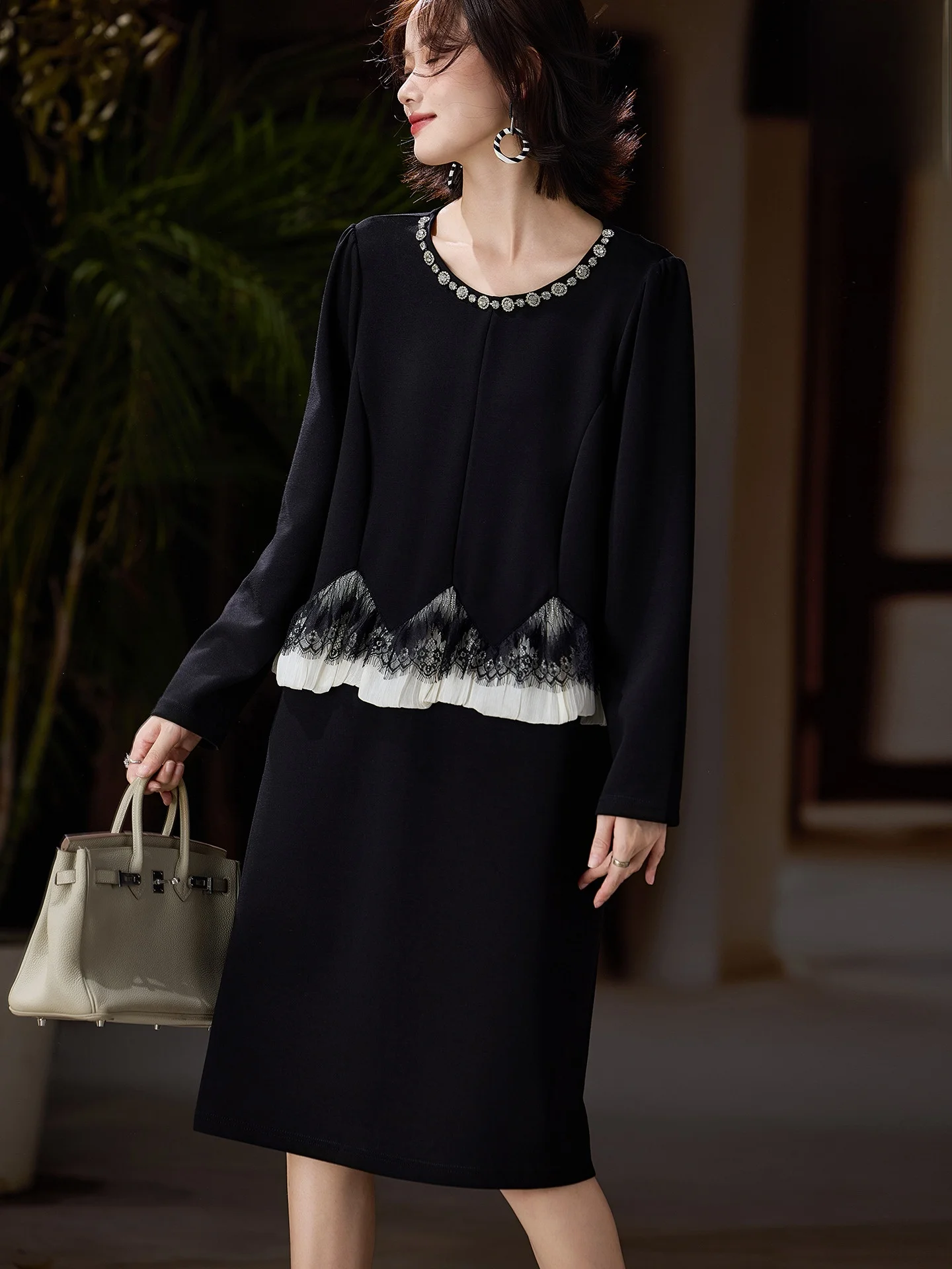 

Модная женская юбка-трапеция из кружева с вырезом, свободного кроя, с завышенной талией, длинная, в форме буквы А, с круглым вырезом