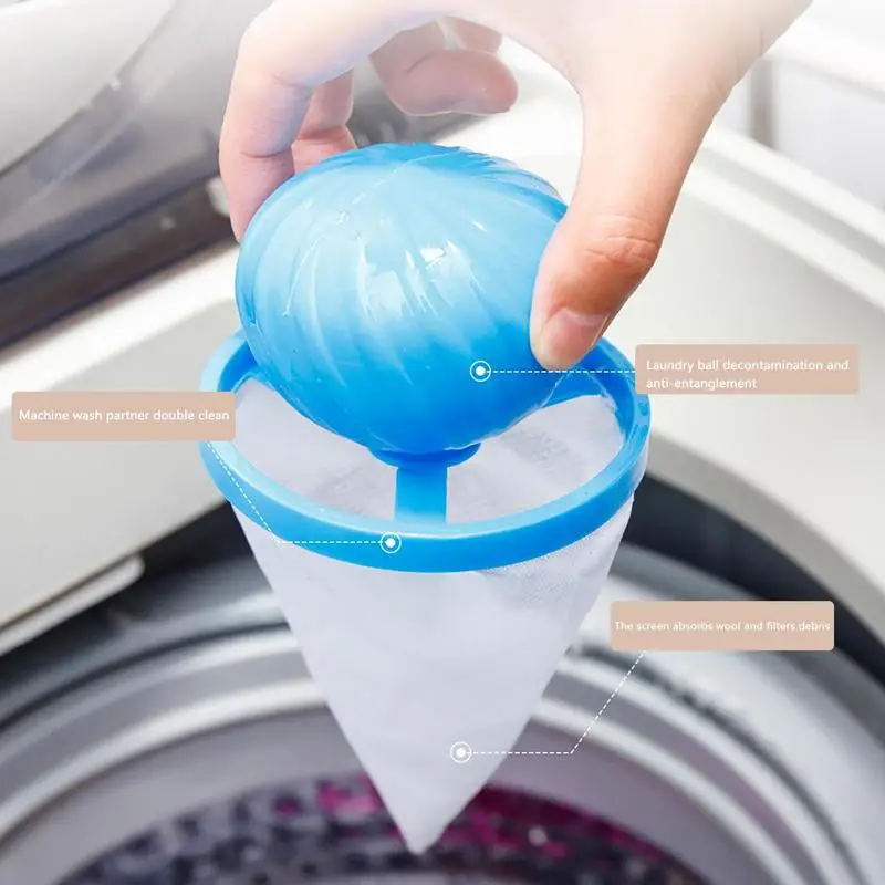 Hair Collector For Washing Machine Lint Mesh Pouch Catcher Reusable Laundry Filter Bag Safe Reusable Laundry Hair Remover For