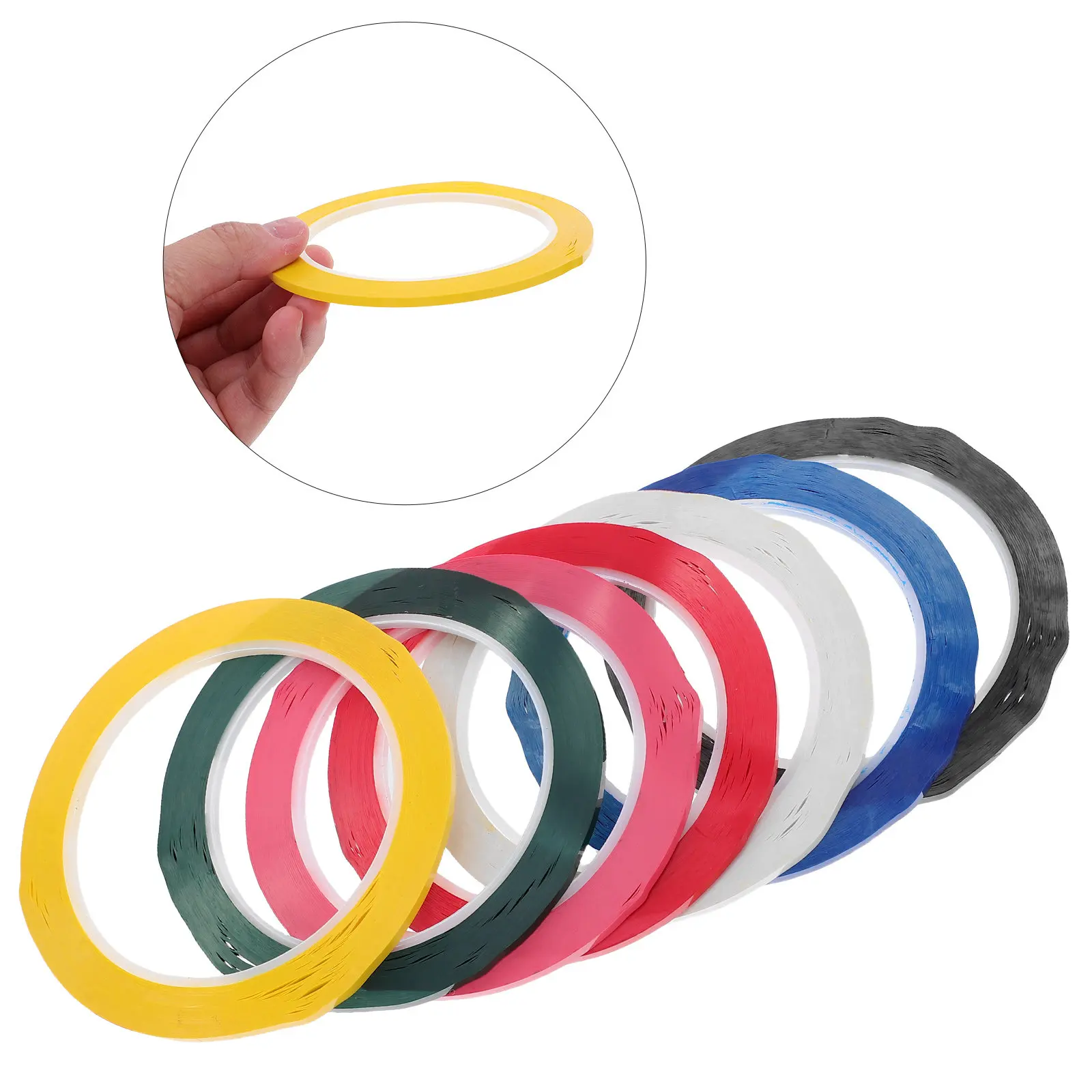 7 Rolls Heat Resistant Masking Tape High Temperature Insulation Colored Tape for Crafts Classroom Whiteboard Labeling
