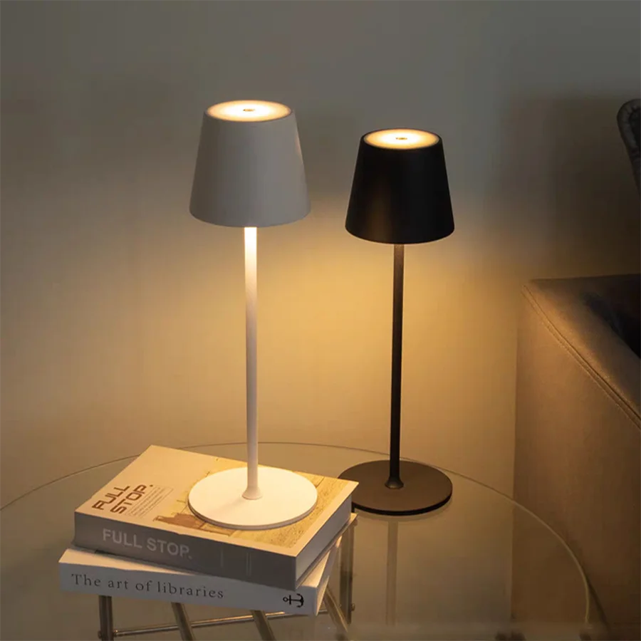 

Touch Control 3-Color Dimming Table Lamp USB-C Rechargeable Soft Eye Care Atmosphere Light for Home Decor