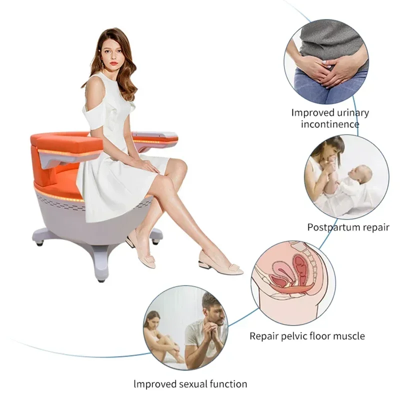 New Non-invasive EMS Chair for Pelvic Floor Muscle Stimulation Postpartum Repairing Urinary Leakage Treatment HI-EMT Machine