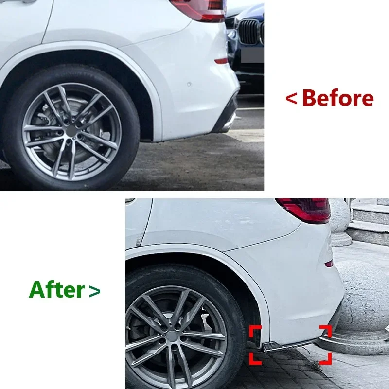 Car Rear Bumper Wrap Corner For BMW X3 G01 M Sport 2018-2021 Diffuser Splitters Side Fin Skirts Spoiler Tuning Car Accessories