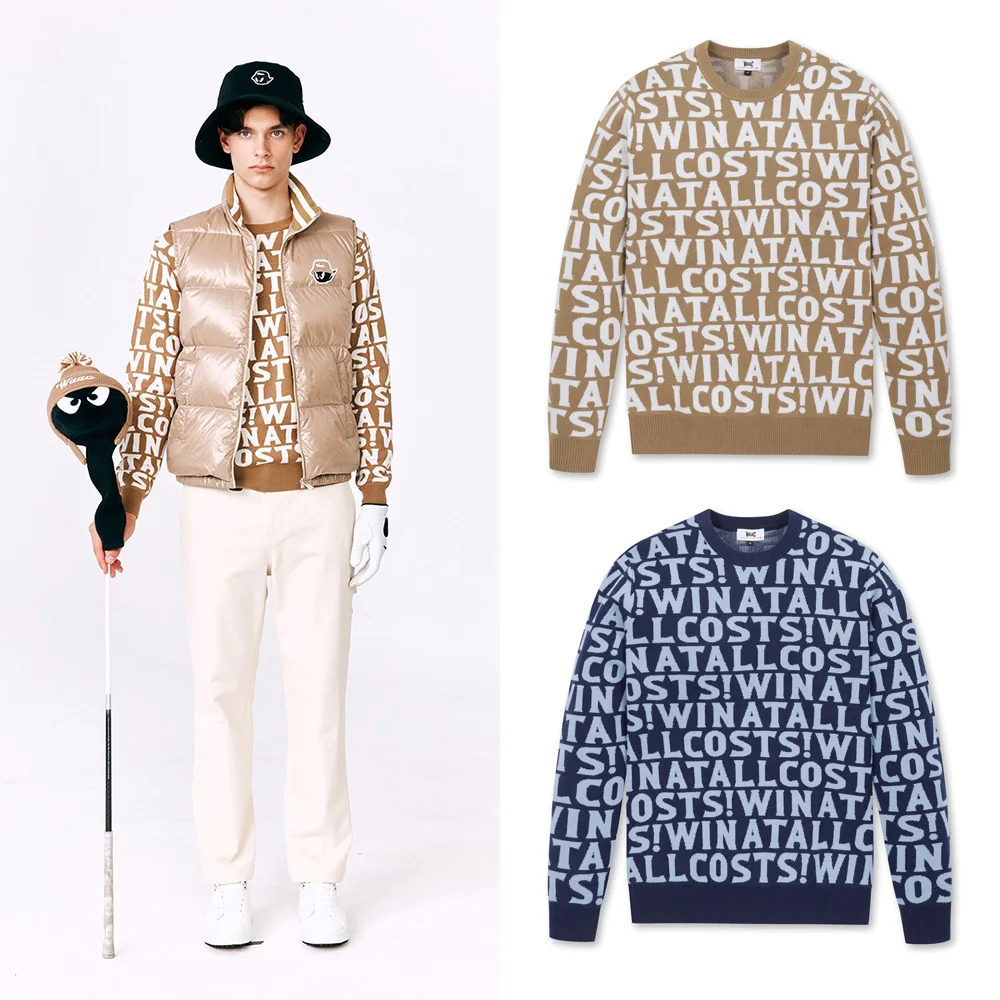 New Autumn and Winter Men's Golf Apparel Luxury Sports Knitted Sweaters Lazy Casual Trendy Design Tops