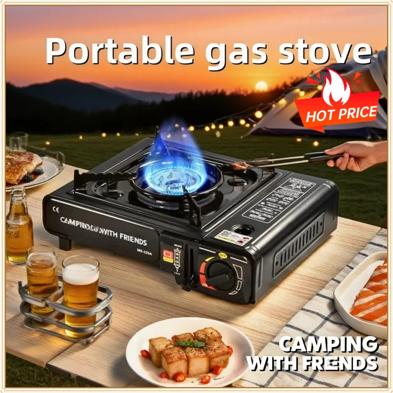 Tragbarer Kartenofen, Outdoor-Hotpot- und Grillofen, geeignet für Familien- und Freundestreffen, leicht und langlebig.