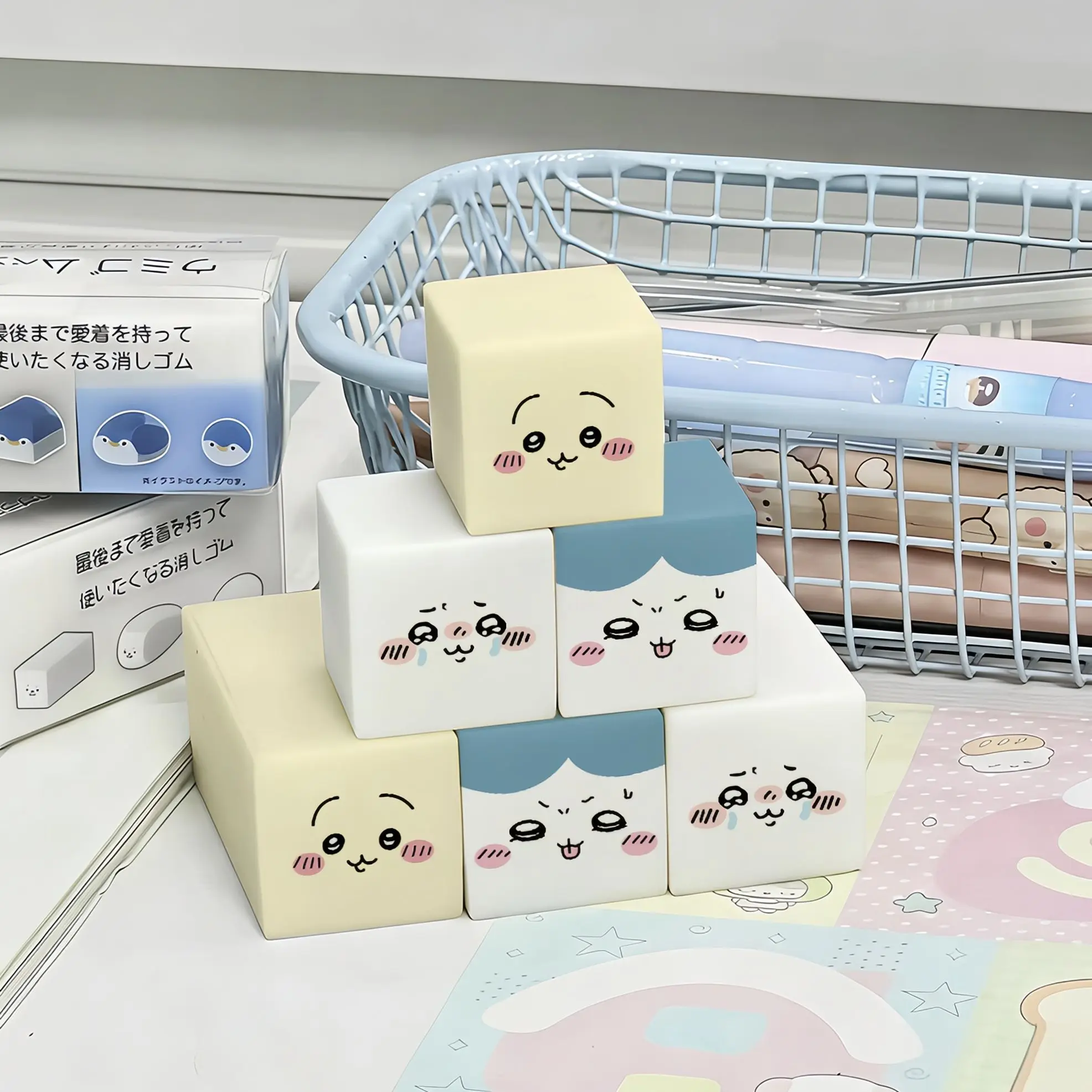 Chiikawa Eraser Cute Cartoon Rubber Clean Erasing Less Crumb Fashion Stationery Office School Supply Gift