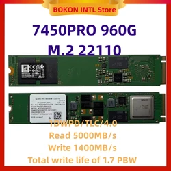 NEW 7450PRO 960G M.2 22110 NVME Gen4 PCIE4.0 Server Enterprise Solid State Drive FOR Micron MTFDKBG960TFR