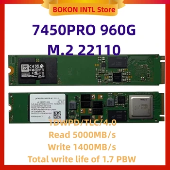 Nuevo 7450PRO 960G M.2 22110 NVME Gen4 PCIE4.0 servidor empresarial unidad de estado sólido para Micron MTFDKBG960TFR