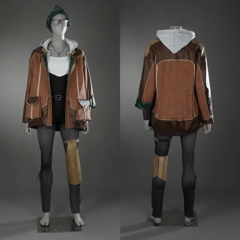 Wilds Alma Cosplay Monster Hunter Wilds Alma Costumes Woman Game Outfit Leather Coat Halloween Comic Con Suit Custom Size
