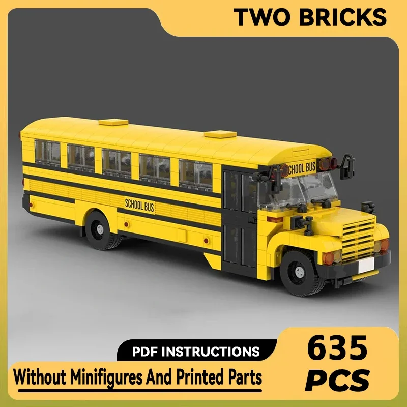 City Traffic Vehicle Car Model Moc Building Bricks School Bus Technology Modular Blocks Gifts Christmas Toys DIY Sets Assembly