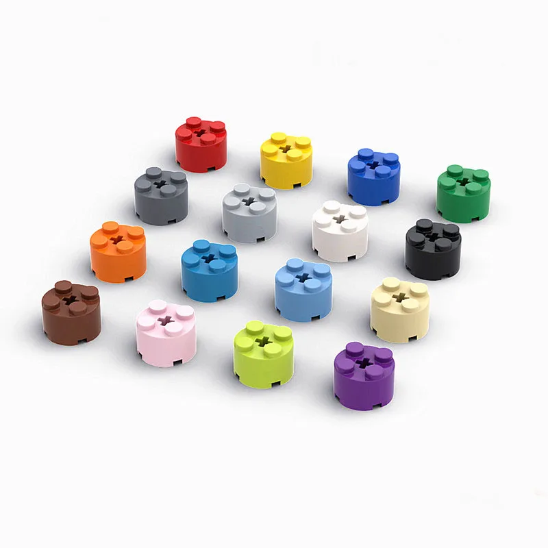 50 Stuks Diy Bouwstenen Dikke Figuren Bakstenen Cilinder 2x2dots Educatieve Creatieve Grootte Compatibel Met 6143 Speelgoed Voor Kinderen