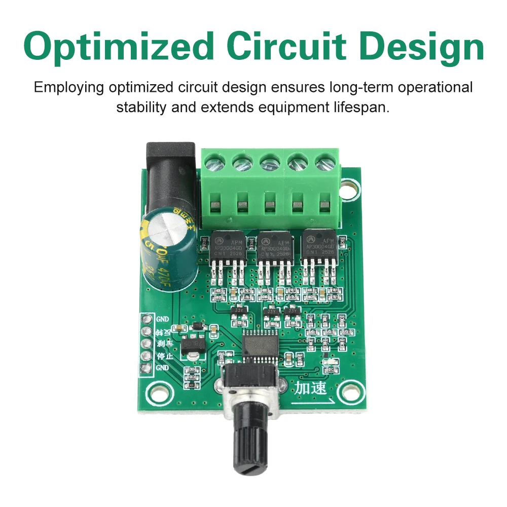 DC 5-24V 75W Brushless DC Motor Driver Board, ESC, Hard Drive Fan Motor 3 Phase Speed Controller Module DC Motor Controller