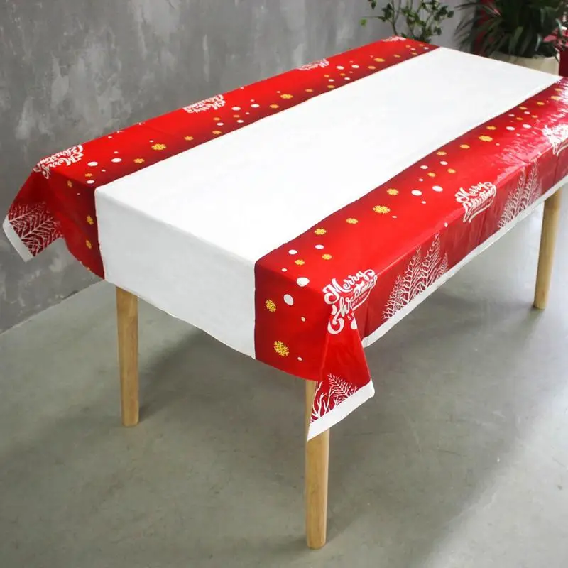 Christmas Tablecloth Lovely Style Restaurant Wedding Decor Party Table Cover Rectangular Waterproof Tablecloth Manteles Nappe