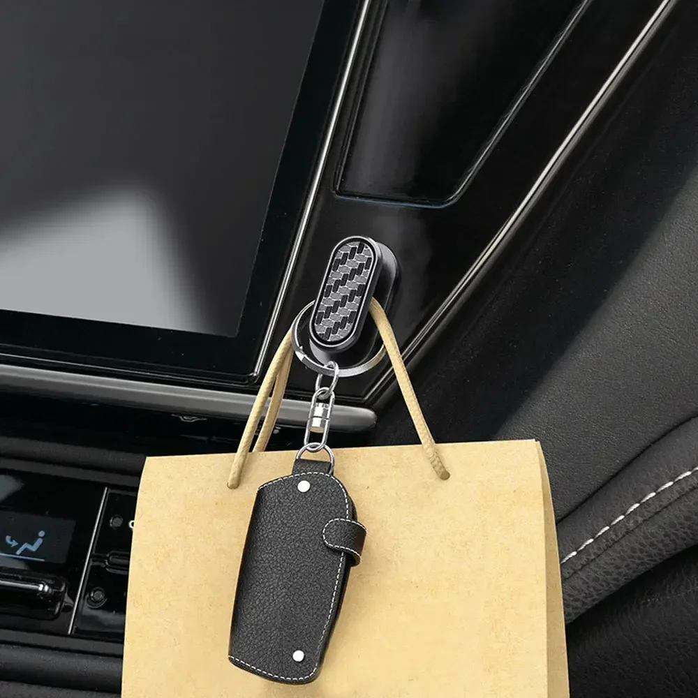 4pcs Car Fastener Clip Accessories Car Interior Organizer Storage Hook USB Cable Key Storage Self Adhesive Wall Hook Hanger